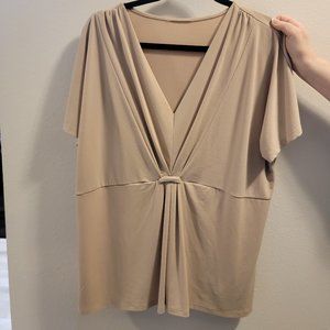 Women's size 18 tan short sleeve blouse